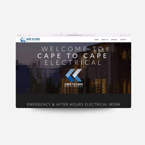 cape to cape electrical busselton single page site