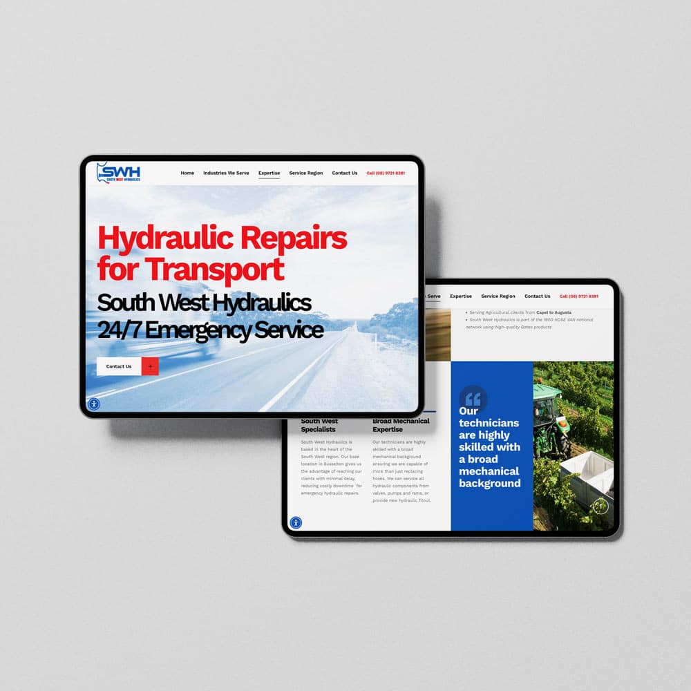 single page website in busselton